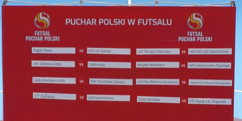 Puchar Polski w futsalu. Pary 1/16 finału